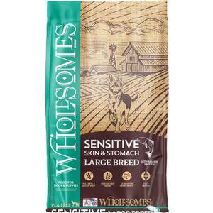 Wholesomes Sensitive Skin & Stomach Large Breed Salmon Dry Dog Food 30 lb (EXP 02/04/28)