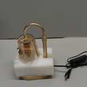 Candle Warmer Lamp - Dimmable Wax Melt Warmer with Amber Lampshade and 2 Bulbs for House Warming, Bedroom Decor