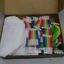 Chunful 24 Pcs Coloring Goodie Gift Bags for Kids Birthday Party with 120 Makers, Reusable Coloring Tote Bags Cute Cartoon Party Favor Non Woven with Colorful Pens DIY Crafts (Lovely with Maker)