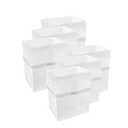 4 Gallon Disposable Pop-Up Trash Cans (6-Pack) with Fitted Bags  Foldable Garbage & Recycling Bins for Parties, Events & Kitchen (White, 12" H x 10" W x 8" D)