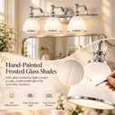 ANDY STAR Polished Chrome Vanity Light, 3-Light Crystal Wall Sconce