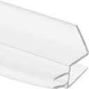 Prime-Line M 6256 Frameless Shower Door Bottom Seal for 1/4 in. Thick Glass Doors, Dual Flap and 45 Degree Drip Guard, 36 in., Clear Vinyl (Single Pack)