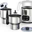 14-in-1 Electric Milk Frother and Steamer with Dual Detachable Cups (21oz & 13.5oz), IH Fast Heating Milk Warmer for Lattes/Cappuccinos/Hot Chocolate, Smart Memory, Dishwasher Safe