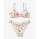 Verdusa Women's 2 Piece Floral Bikini Set Twist Front Self Tie Summer Bathing Suit Pink Small