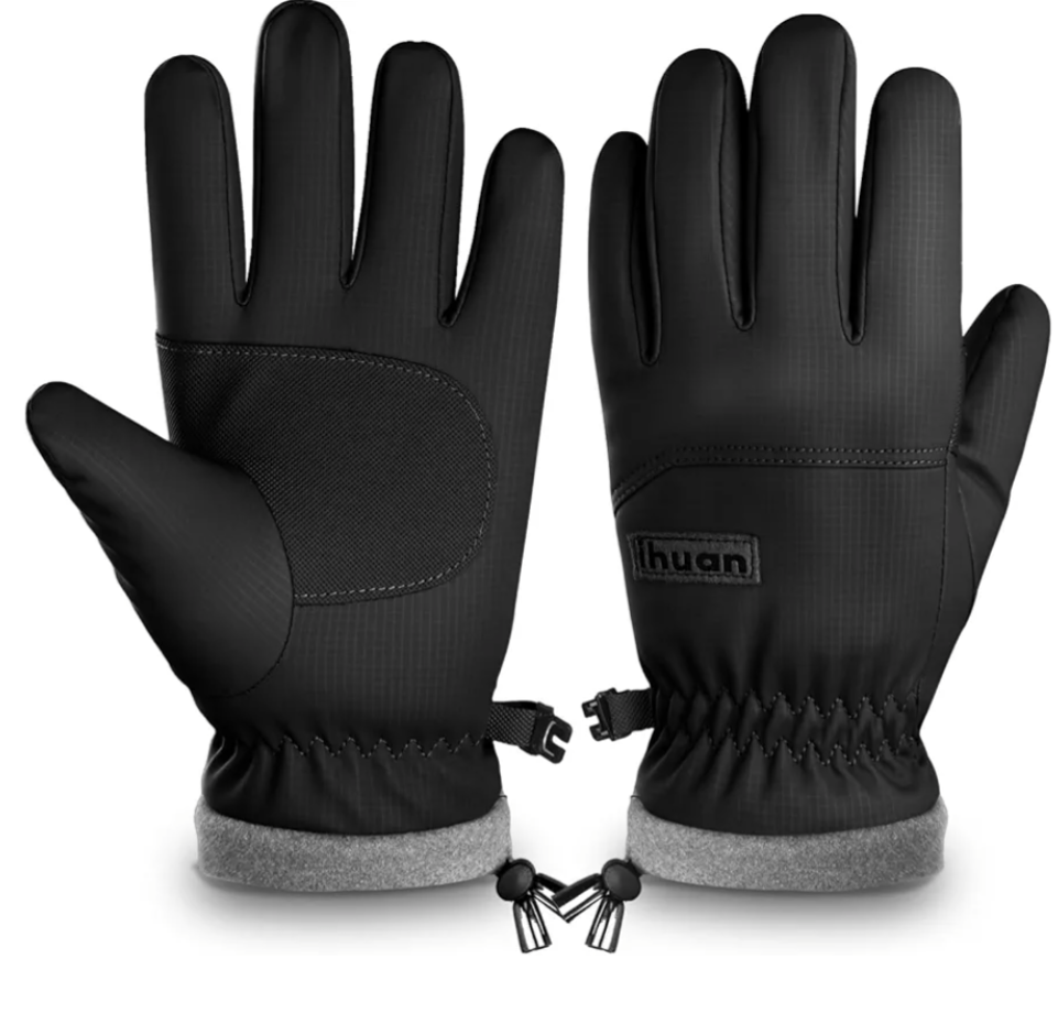 Ihuan Kids Winter Waterproof Ski Gloves, Snowboarding Touchscreen Snow Cycling Running Gloves for Boys Girls Medium