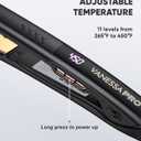 VANESSA PRO Flat Iron Hair Straightener, 100% Pure Titanium Flat Iron for One Pass to Achieve a Sleek Look, Curls Beautifully & Straightens Well - 1 inch