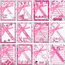 Eaasty 24 Sets Breast Cancer Awareness Gifts Bulk Pink Ribbon Breast Cancer Notepads and Ballpoint Pens Set Inspirational Gifts for Office Supplies Women Coworkers Nurses Volunteers Party Favors