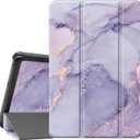 Famavala Shell Case for 8-inch Tablet (12th /10th Gen, 2024/2022 Release), Trifold Stand Cover with Hard Back Shell, not fit for LG/Lenovo/TCL 8 Tablet (Purple Marble)
