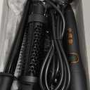 Ukliss 3 in 1 Curling Iron Set, Heated Round Brush for Straightening Curling, Detangling, Ceramic Curling Wand for Versatile Styling, Dual Voltage Curling Iron Travel Friendly (Black)