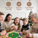 Original Classic 2-6 Player Shut The Box Game, Math Dice Board Game for Family Night Classroom Travel, Wooden Classic Table Top for Group Kid Adult Senior Party Easy Quick and Fun