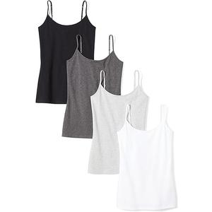 Amazon Essentials Women's Slim-Fit Camisole, Pack of 4, Size S