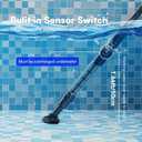 Handheld Spa Hot Tub Vacuum- Cordless Small Above Ground Pool Cleaner with 2 Brush Heads, 90 Mins Running Time, 12 Gallons/Min Powerful Suction, Ideal for Cleaning Debris and Sand Underwater, Black