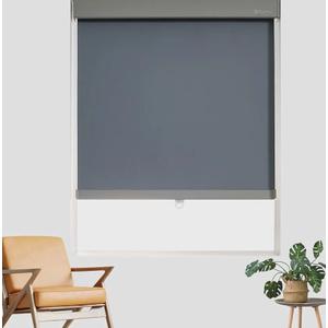 Bricurtex Cordless Roller Shades for Windows Blackout Window Blinds Thermal Insulated Privacy Protection for Day and Night, Inside or Outside Mount for Home Office Bathroom