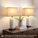 Rectangle Lamp Shades Set of 2, Top 7"x12.5", Bottom 9"x15", Height 10"Large Beige Lampshades for Table Lamps Floor Lamps, Square Lamp Shade Replacement, Spider, Harp Holders Included, Easy Assembly