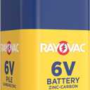 RAYOVAC Heavy Duty Lantern Battery, 6 Volt Screw Terminals, 945R4C