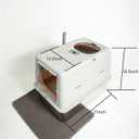 Enclosed Stainless Steel Cat Litter Boxs 21" L x12.2 W x 16.5" H with Litter Mat & Scoop.