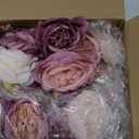 Geosar 8 Bundles Artificial Peonies Flowers Fake Silk Peony Bouquet Faux Peonies Flowers Bulk for Decoration Vase Floral Arrangements Wedding Party Table (Dusty Pink,Dusty Rose)