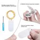 16 Pack 30 Led Fairy Lights Battery Operated String Lights 10 Feet Waterproof Twinkle Lights Mason Jar Lights Silver Wire Firefly Lights for Christmas Party Wedding Patio Warm White