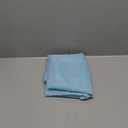 Chyhomenyc Sky Blue Sheer Curtains 30 inch Length 2 Panels, Light Filtering Voile Rod Pocket Short Window Curtians for Bathroom Living Room Farmhouse Small Windows, 42Wx30L inches