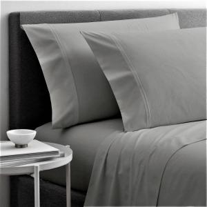 Cottingon 4 Piece RV King Sheets, 100% Extra Long Staple Premium Egyptian Cotton, Soft Camper King Bed Sheet Set, Fits Upto 15" Deep RV Bunk Mattress 72"X80", Light Grey