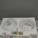 2 Pack 7.2-Inch Globe Pendant Lights, Mid Century Gold Pendant Light Fixtures, Globe Pendant Lights Kitchen Island with Milk Glass Shade Adjustable Hanging Fixture for Dining Room (Bulbs not Included)