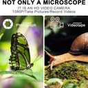 4K 3840x2160P Wireless Digital Microscope, Handheld HD USB Inspection Camera Endoscope 50x-1000x Magnification, Compatible with iPhone iPad Android Phone Tablet Windows Mac (with Stand)