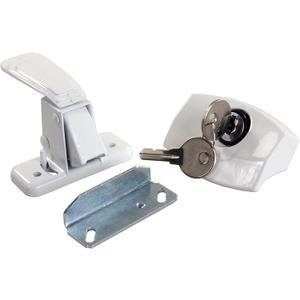 JR Products 11685 White Locking Camper Door Latch