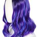 Linfairy Kids Child Purple Dye Wig Halloween Costume Cosplay Wave Wig