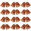 Hooshing 40PCS Red and Gold Metallic Pom Poms Cheerleading Cheer Pom Poms with Plastic Handles for Team Sports Party Dance
