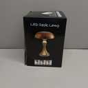 Leroxo Portable LED Desk Lamp, Cordless Metal Table Lamp, 3-Color Touch Control Rechargeable Light, 3-Levels Brightness Room Decor, Bedside & Dining Room Light (Gold)