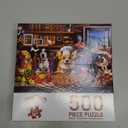 BenBen Puzzles for Adults 500 Pieces, Dogs' Dinner Party, Dog Jigsaw Puzzle with Letters on Back, Funny Animal Puzzle, Challenging Puzzles for Family Game Night, Home Dcor