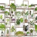 Bamworld Plant Stand Indoor 30 Pots Large Plant Shelf Wide Tall Outdoor Plant Holder Wood for Multiple Plants Plant Rack for Living Room Garden Balcony Flower