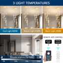 Mini Chandelier Crystal Pendant Lights for Kitchen Island Modern LED Dimmable Ceiling Handing Lighting Adjustable Flush Mount Ceiling Light for Dining Room Bedroom Foyer