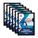 AceShow Magnetic Sign Holder - 8.5×11" Wall Mounted Self-Adhesive Magnetic Paper Holder,Transparent Wall Display Frame with Black Edge,Suitable for Office, Store, Mall, Home (6pack)