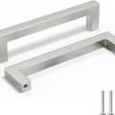 homidy Cabinet Pulls Brushed Nickel Drawer Pulls - 40 Pack 5 inch Modern Cabinet Pulls HDJ12SN Cabinet Hardware Brushed Nickel Drawer Pulls (5inch(128mm) hole center)