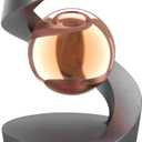 Kinetic Desk Toys, Kinetic Spinning Desk Toy, Desk Fidgets for Office for Adults, Metal Fidget Toys for Kids Teens (Grey Rose Gold)
