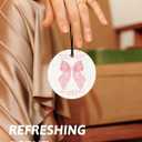 Pink Christian Car Air Freshener 4 Pcs, Coquette Pink Bow Bible Verse Religious Hanging Air Freshener for Cars Closet Drawer Books, Cute Christian Car Accessories Mirror Decor for Women