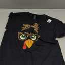Cute Thanksgiving Turkey Face Leopard Glasses Women Girls T-Shirt, S