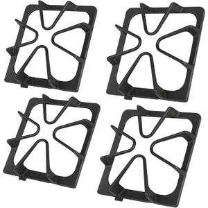 Upgraded W10447925 Gas Stove Burner Replacement for Whirlpool Stove Parts,Cast Iron Stove Grate Kenmore Maytag Gas Range Part Amana Inglis Kirkland Cooktop Stove Accessories 4Pcs Stove Top Grates Rack