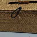 Seagrass Tissue Box Cover Rectangular Woven Napkin Holder Decorative for Bathroom Farmhouse (Natural, 10 x 5.5 x 4.2 Inch)