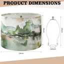 Hortsun Drum Lamp Shades Set of 2, Medium Mountains Country Fabric Lampshades for Table Lamps Wall Floor Lamps 13 x 13 x 10 Inch Spider Easy Assembly Replacement with Lampshades Lamp Shade Harp Holder