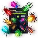 Glow Critters for Halloween Party Favor, Glow in The Dark Toys Set for Kids, School Classroom Game Rewards, Trick or Treating Goodie Supplies, Halloween Miniatures/Prizes, 20 Critters 40 Glow Sticks
