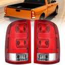 Nilight Taillight Assembly Compatible with 2007 2008 2009 2010 2011 2012 2013 GMC Sierra 1500 2500HD 3500HD Rear Lamp Replacement OE Style Driver and Passenger Side
