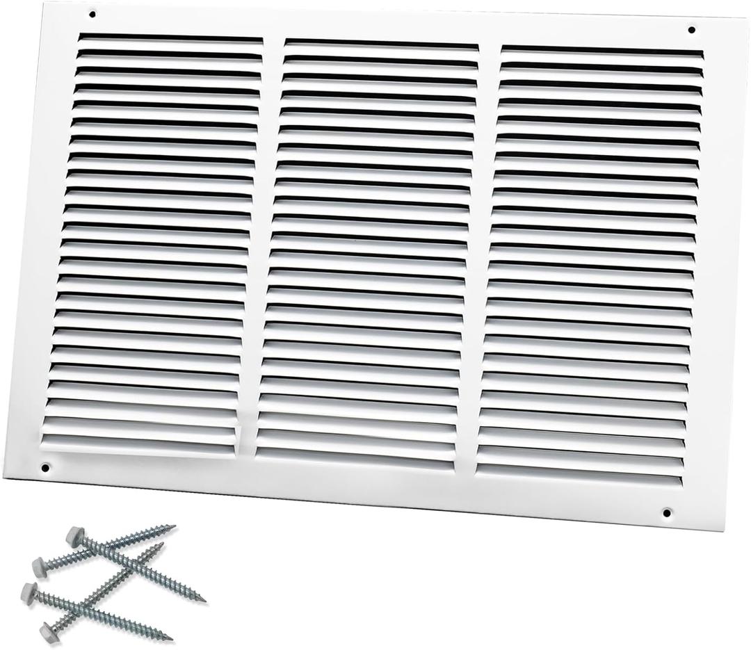 Howeall 18"W x 12"H [Duct Opening Size] Steel Return Air Grille, Air Return Vent Cover for Ceiling and Sidewall - HVAC Air Vent Covers - [Outer Dimensions: 19.75"W x 13.75"H]