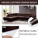 Lifeshoon Leather Repair Patch, 17X395 Inch Self Adhesive Leather Repair, Large Vinyl Patch Tape for Couches, Furniture, Car Seats, Cabinets, Wall, Handbags Dark Brown, 17X395 Inch