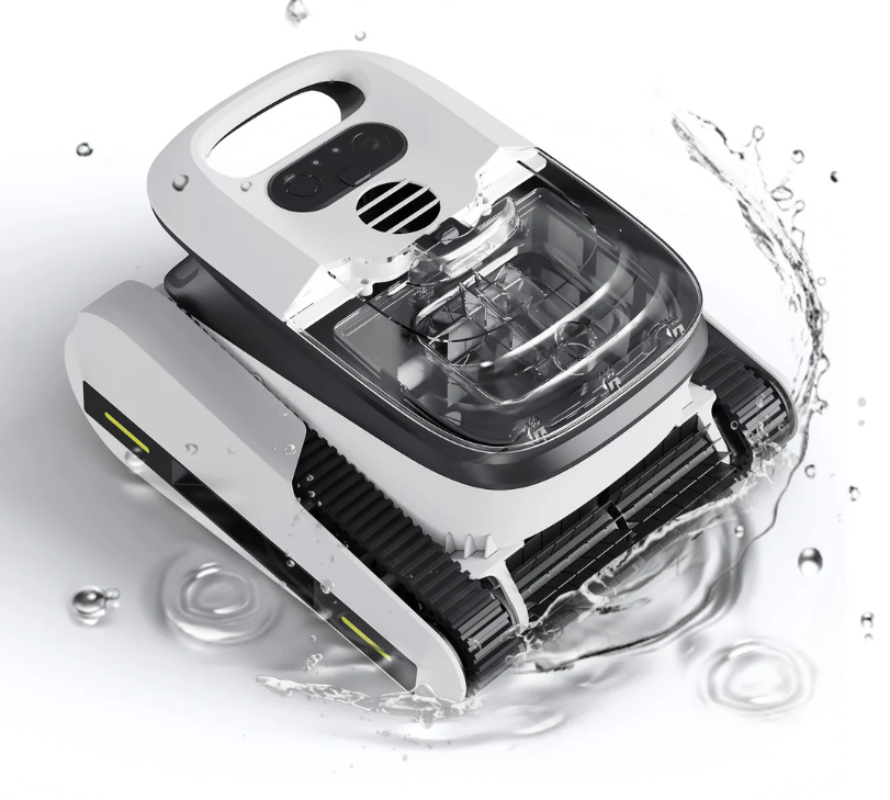 Intelligent Robotic Pool Vacuum Cordless, Long-Lasting, with Sonar Path Planning, White