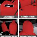 GXARTS Car 5-Seat Cover Microfiber Leather Protector Cushion Pad Red Color Compatible with Tesla Model Y 2020 2021 2022 2023 2024