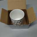 Aewill Ceramic Pen Holder Stand Cup Pencil Holder Organizer Makeup Brush Holders for Home Office Desk (White)