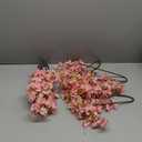 6Pcs Cherry Blossom Branches, Long Stem Artificial Cherry Blossom for Tall Vase, 33" Faux Cherry Blossom Branches for Home Living Room Office Wedding Party Hotel Decoration (Pink)