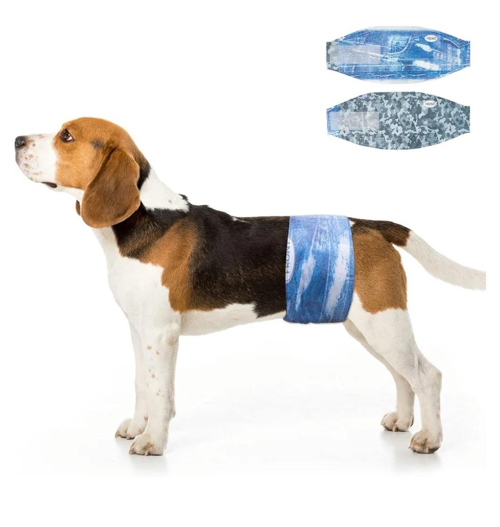 Dono Dog Diapers Male Disposable Male Dog Wraps, Wider Doggie Puppy Diapers Male Belly Bands, Super Absorbent, Leak-Proof Fit, Excitable Urination, Incontinence, M  Size
